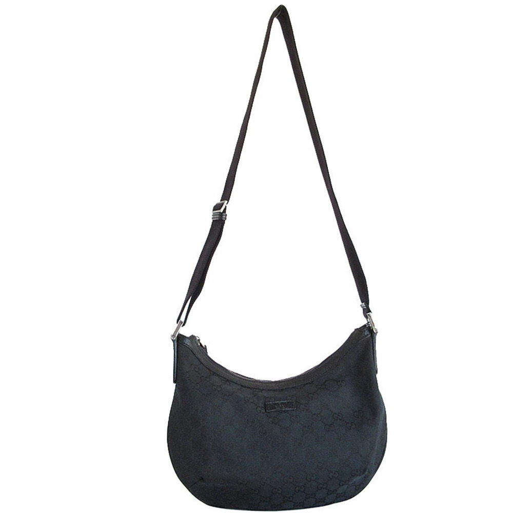 Gucci Crossbody Bag Shoulder GG Canvas Black